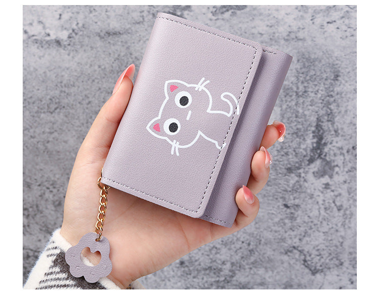 Cute Cat Paw Trifold Wallet with Card Slots