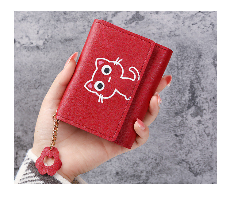Cute Cat Paw Trifold Wallet with Card Slots