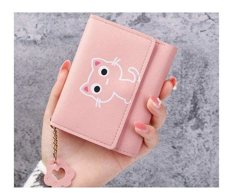 Cute Cat Paw Trifold Wallet with Card Slots