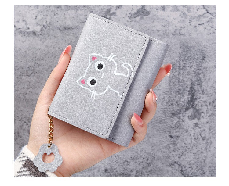 Cute Cat Paw Trifold Wallet with Card Slots