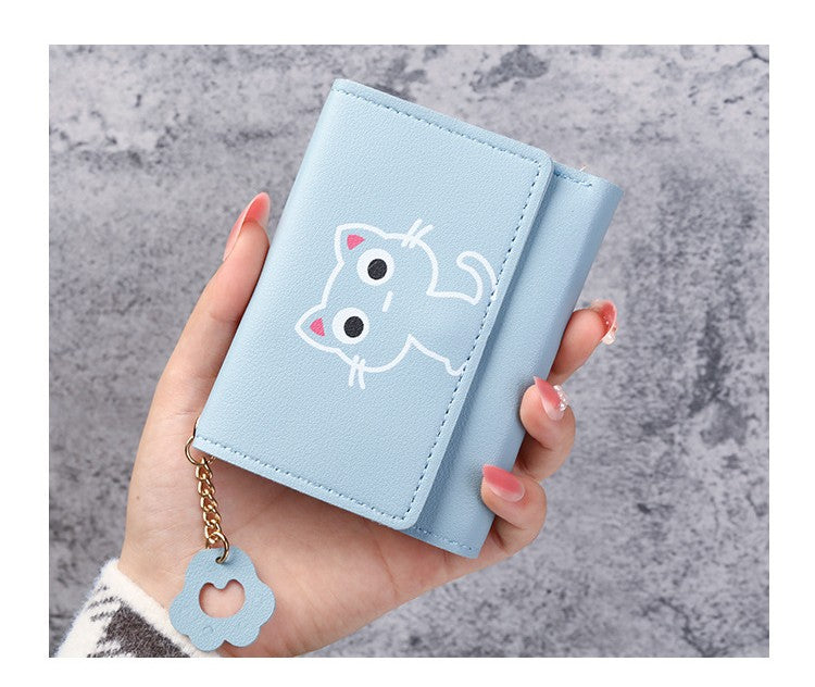 Cute Cat Paw Trifold Wallet with Card Slots