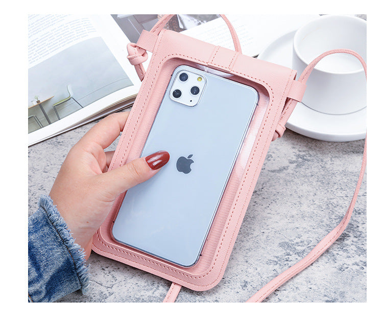 Small Sling Mobile Pouch with Back Touchscreen