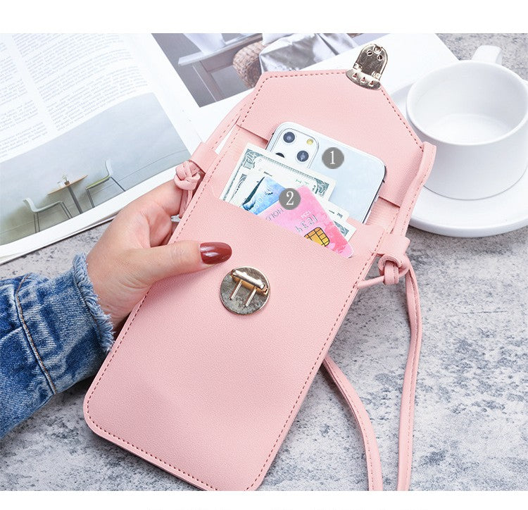 Small Sling Mobile Pouch with Back Touchscreen