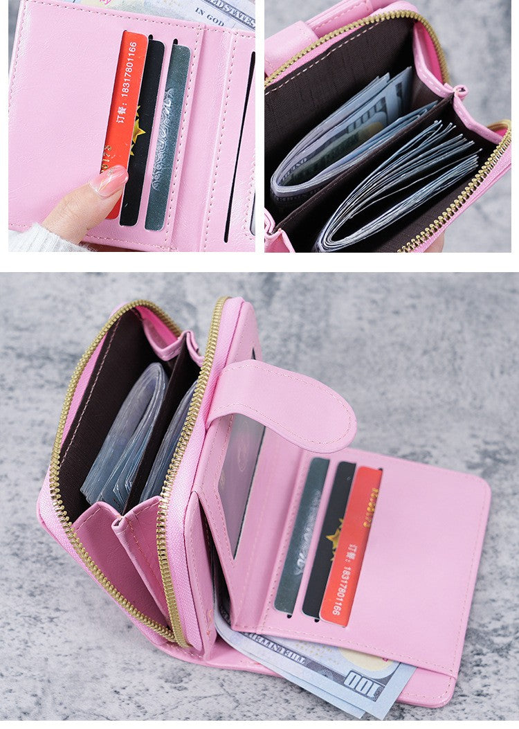 Women's Wallet with Zipper Coin Pocket and Multi Card Slots