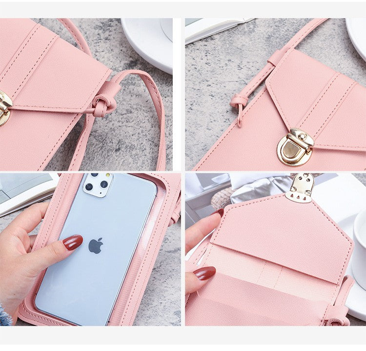 Small Sling Mobile Pouch with Back Touchscreen