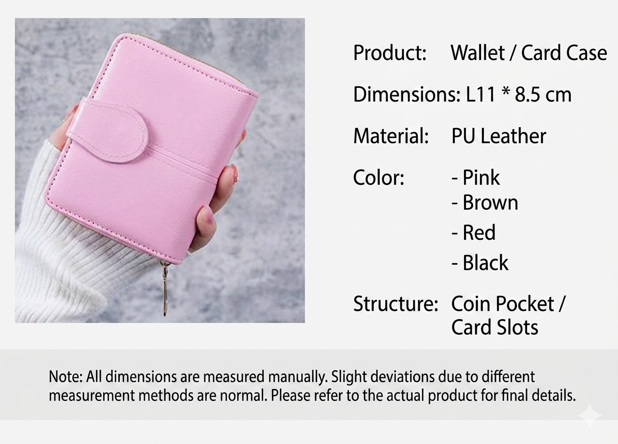 Women's Wallet with Zipper Coin Pocket and Multi Card Slots