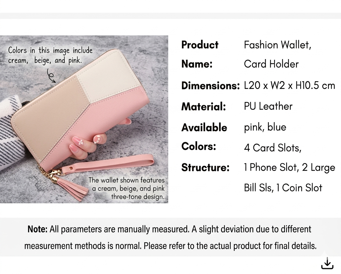 Large Women's Zip Around Wallet Clutch with Phone Pocket